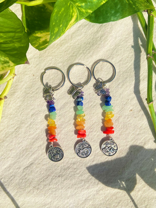 Zodiac Crystal Keychain