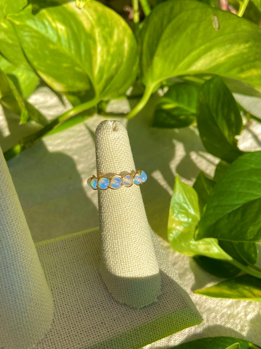 Opalite Braided Wire Ring