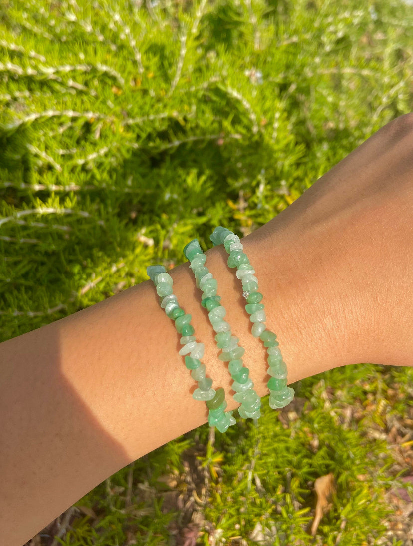 Green Aventurine Crystal Chip Bracelet