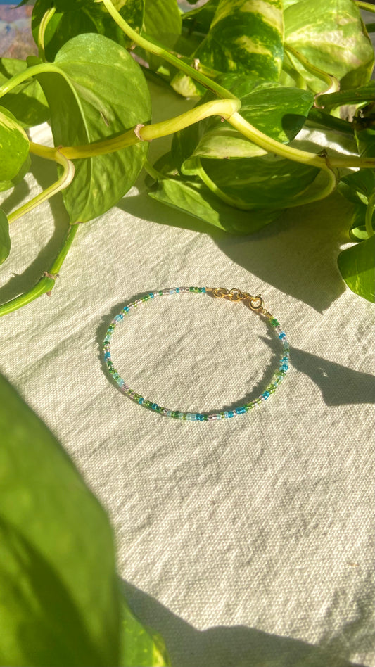 Ocean Beaded Anklet