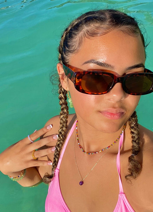 Amethyst Droplet Crystal Necklace