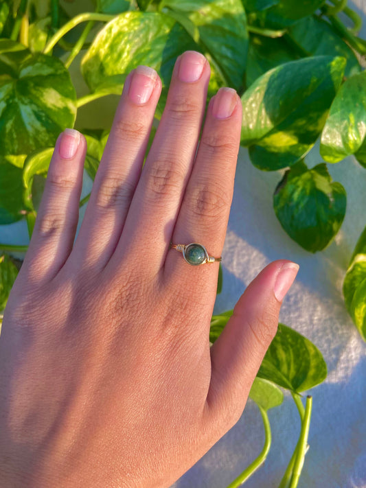 Moss Agate Ring