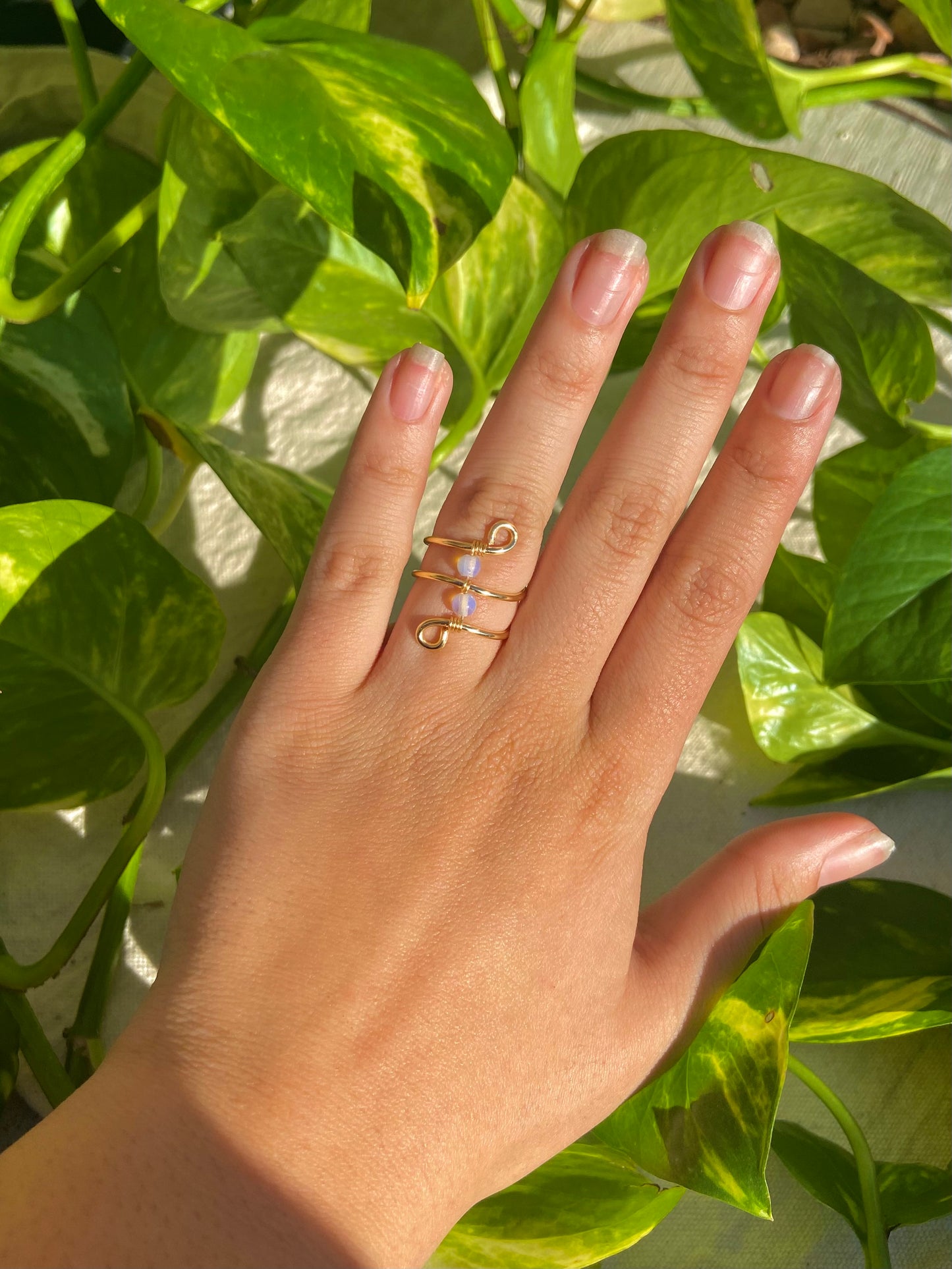 Opalite Double Band Wire Ring