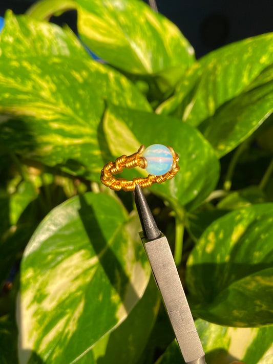 Opalite Double Band Wire Ring
