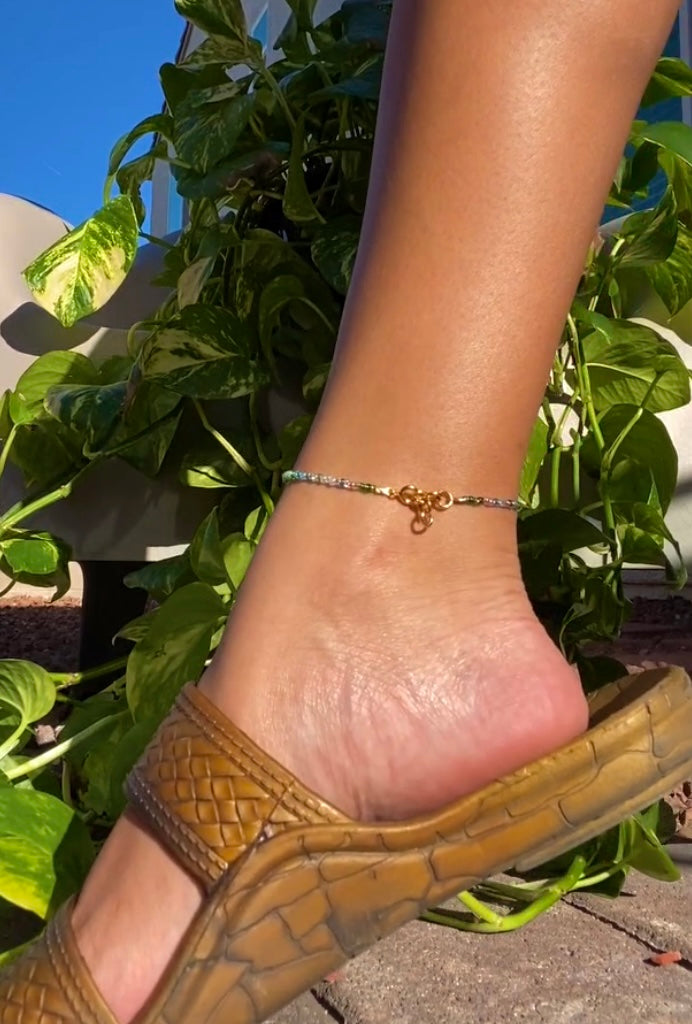Ocean Beaded Anklet