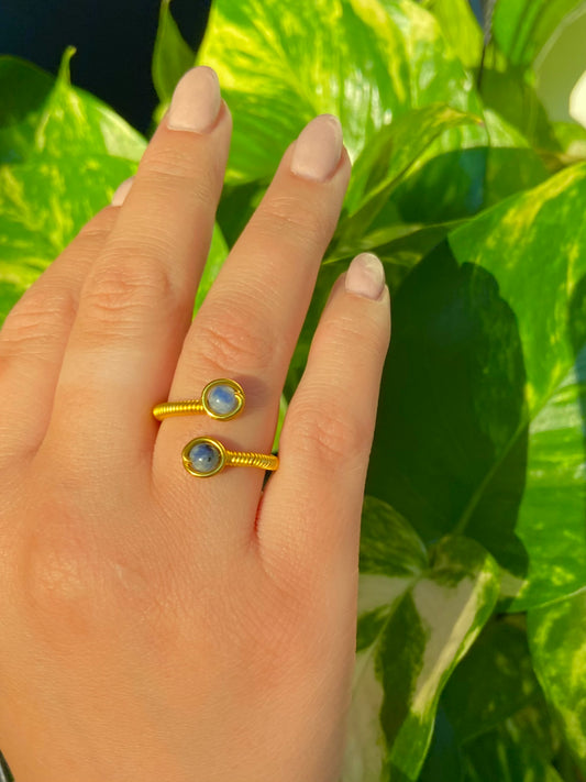Sodalite Adjustable Wire Ring