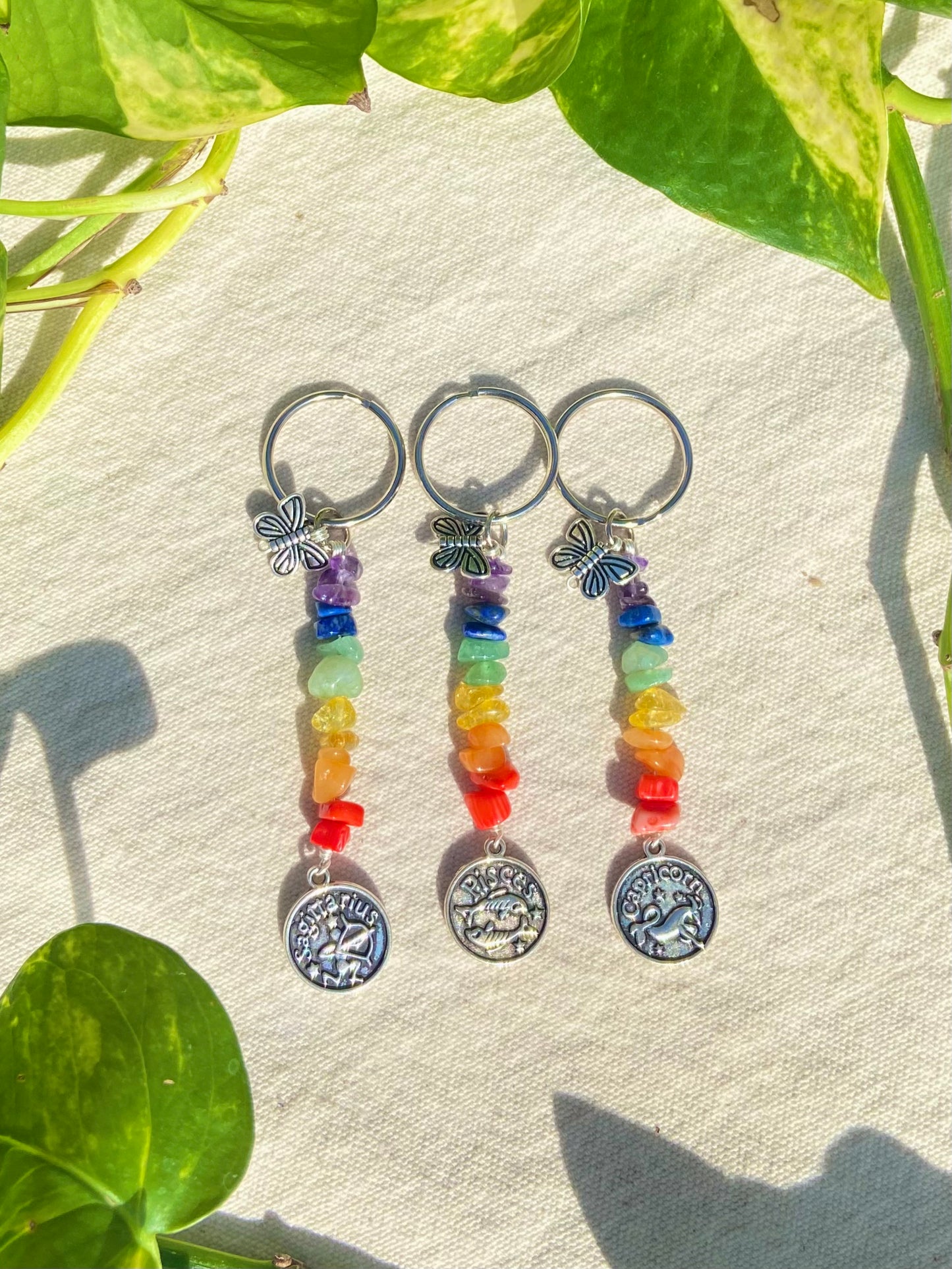 Zodiac Crystal Keychain