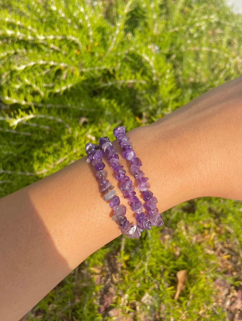 Amethyst Chip Bracelet
