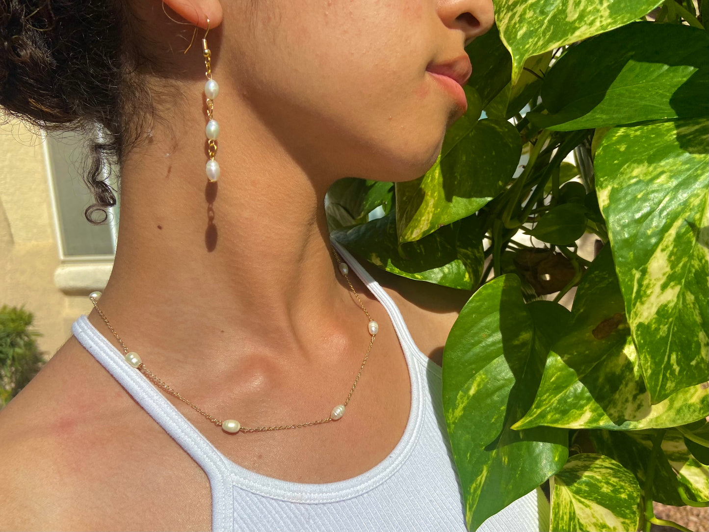 Triple Pearl Earrings