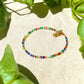 Rainbow Beaded Anklet