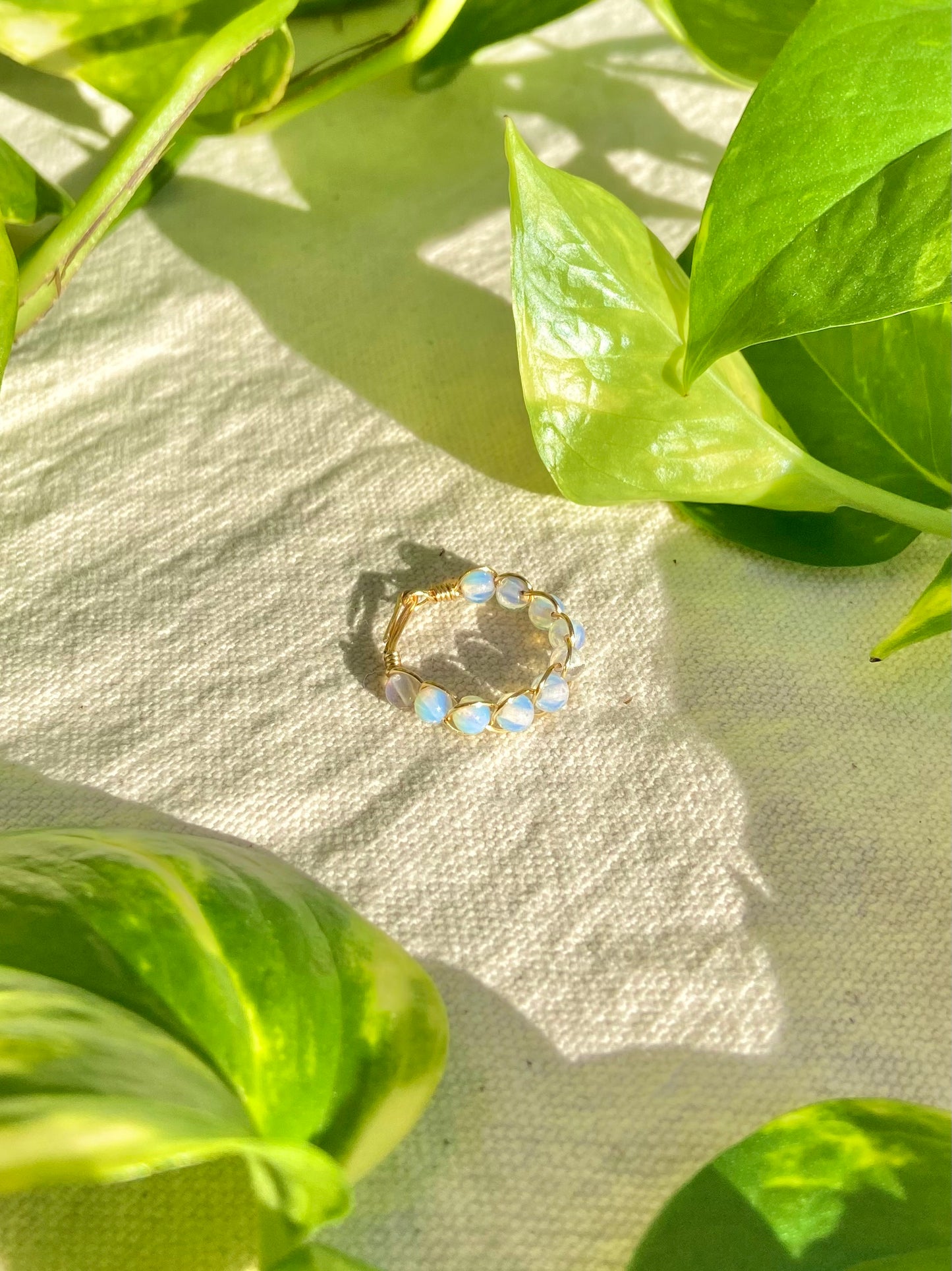 Opalite Braided Wire Ring