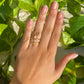 Rose Quartz Double Band Wire Ring