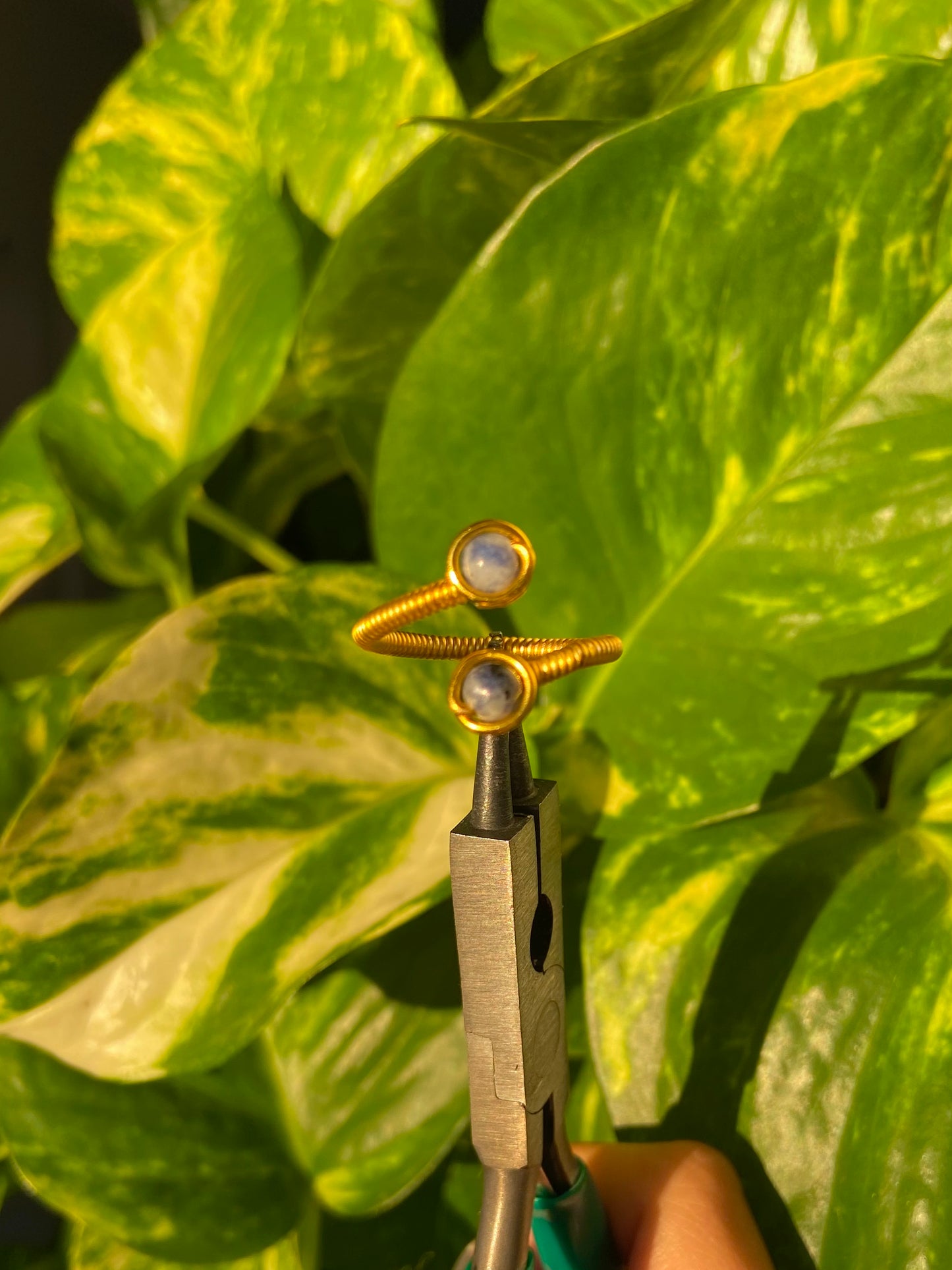 Sodalite Adjustable Wire Ring