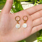 Round Shell Hoop Earrings