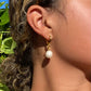 Freshwater Rice Pearl Hoop Earrings