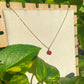 Carnelian Droplet Crystal Necklace