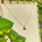 Amethyst Droplet Crystal Necklace